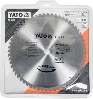 Yato пильный диск 400x30 мм, 60-зубцов 6086 идет