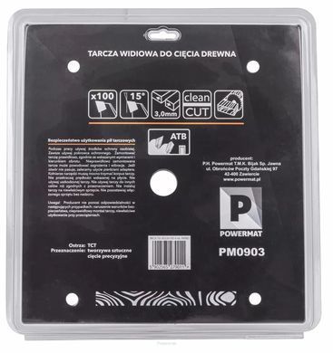 Пильный диск WIDIA по дереву 305Х30 100Z TDD-305X30X100Z