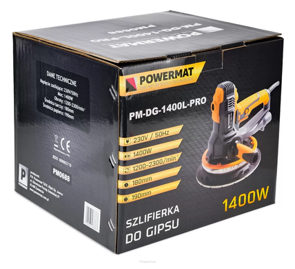 Шліфувальна машина для гіпсу Powermat PM-DG-1400L-PRO 1400 Вт