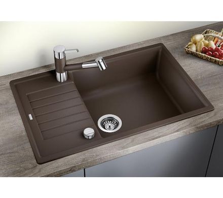 Кухонная мойка Blanco ZIA XL 6 S COMPACT 523263 антрацит - гранит, встраиваемая в столешницу, сушилка
