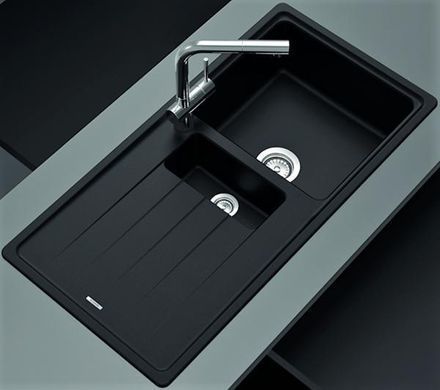 Кухонная мойка Schock ELEMENT D-150 оникс - гранит, встраиваемая в столешницу, сушилка