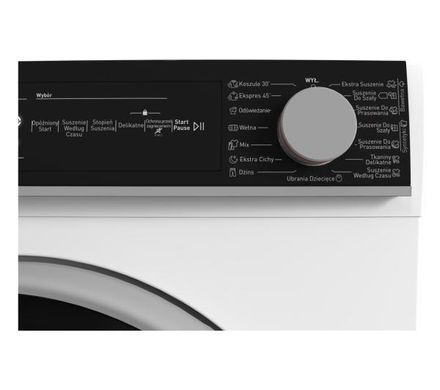 Сушильна машина Sharp KD-NHH9S8GW3-PL - 60,9 см - тепловий насос - 9 кг