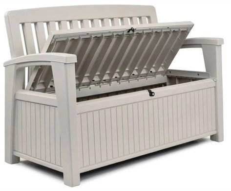 Садова лавка ящик білий Patio Bench Keter