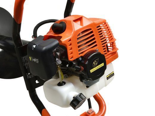 Бензиновый бур со сверлами и адаптером John Gardener G84020