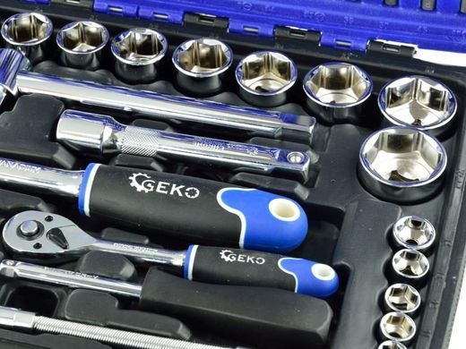 Набір торцевих ключів 1/2" та 1/4" 94 штуки Geko G10100