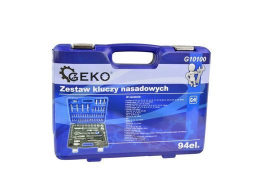 Набір торцевих ключів 1/2" та 1/4" 94 штуки Geko G10100