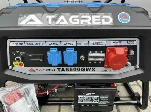 Генератор бензиновый 6500 Вт Tagred TA6500GWX