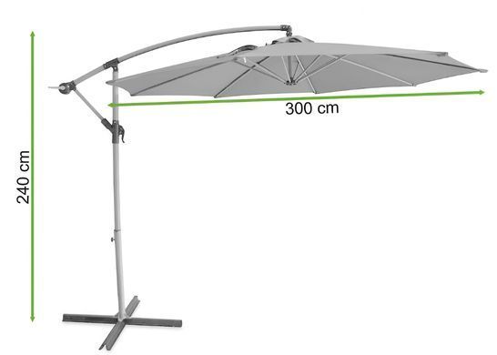 Парасолька для літнього майданчика 3 м Santopini Wood Focus Garden