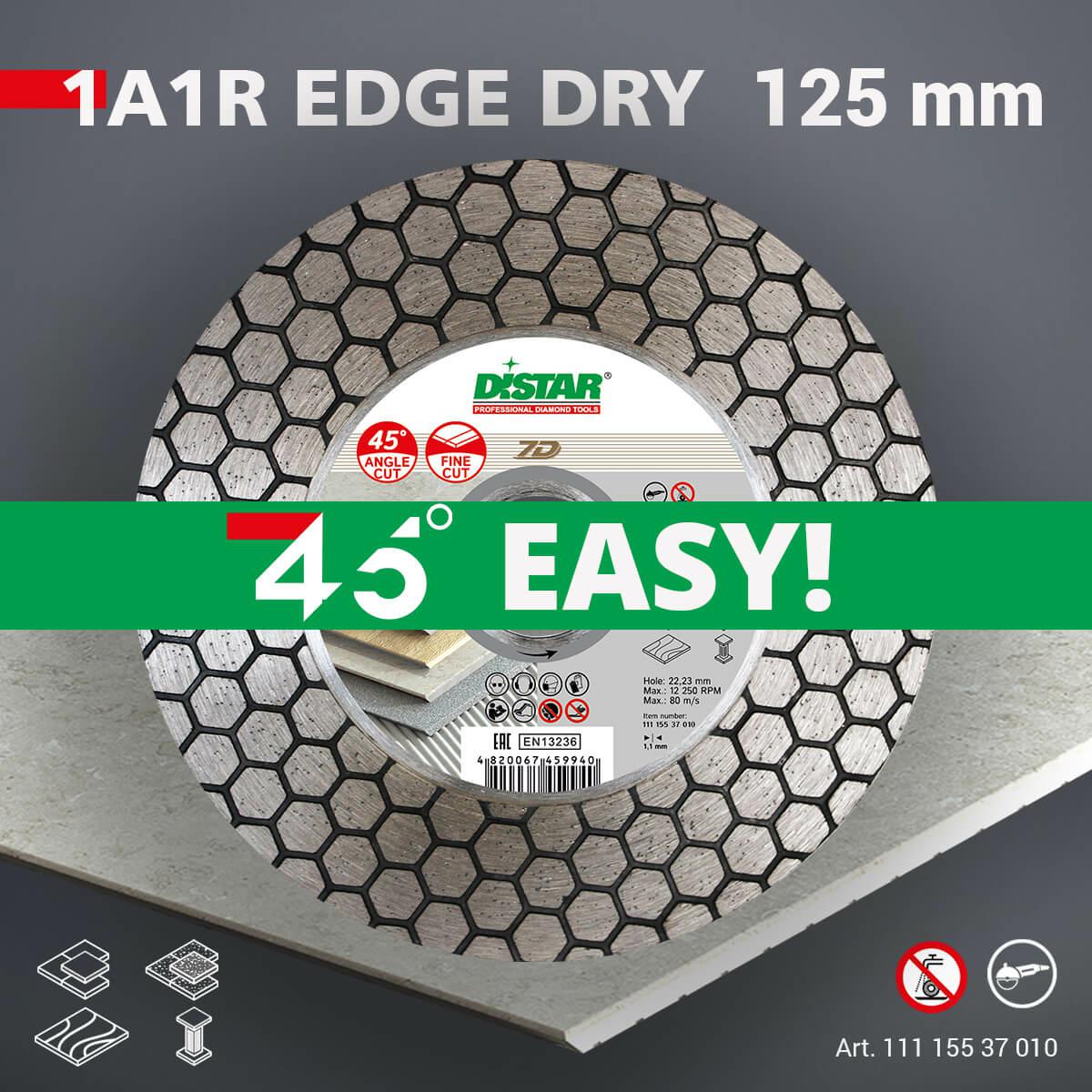 Диск алмазный DISTAR Edge Dry 125 x 1,6 x 25 x 22,23 мм