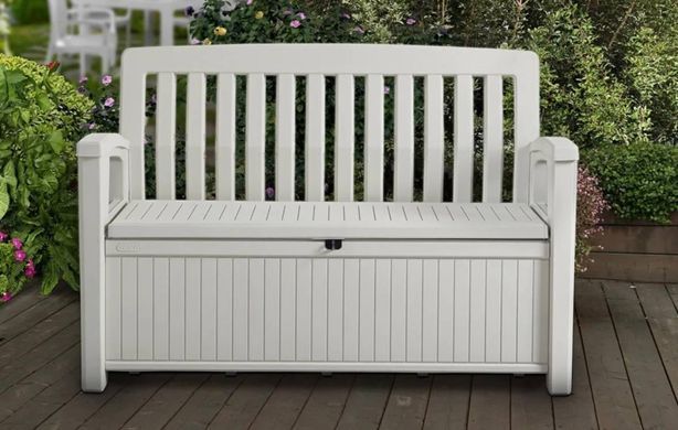 Садова лавка ящик білий Patio Bench Keter