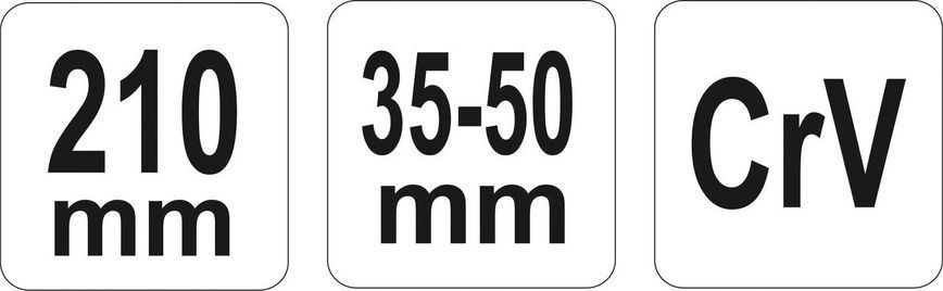 Ключ радиусный шарнирный Yato 35-50 мм 210 мм