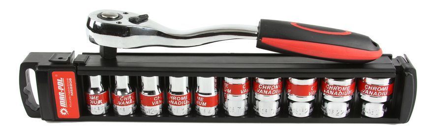 Набір торцевих ключів 1/2" 12el. 8-24mm /зажим/ Mar-Pol M58206