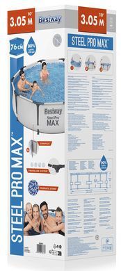 Круглий басейн на каркасі Steel Pro Max Bestway 56406