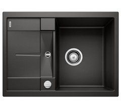 Кухонна мийка Blanco METRA 45 S Compact 525913 чорний - граніт, вбудовується в стільницю, сушарка