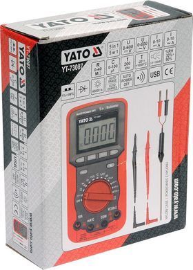 Yato мультиметр цифровой 5 в 1 73087