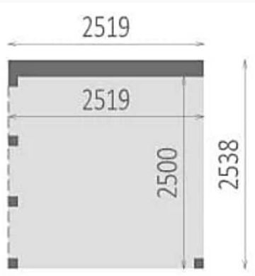 Прибудова до садового будиночка 264x270 см Malwa Megiw