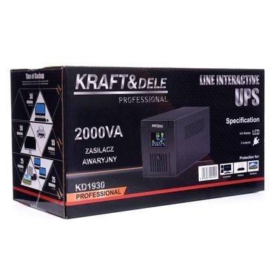 Источник бесперебойного питания UPS 2000VA LCD Kraft&Dele KD1930
