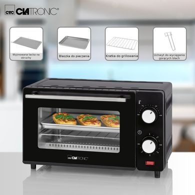 Мини электрическая духовка 8 л 650 Вт Clatronic MB 3746