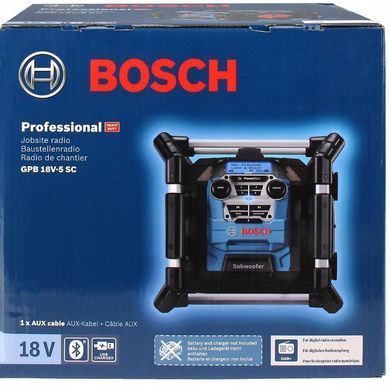 Радіоприймач акумуляторний Bosch Professional GPB 18V-5 SC