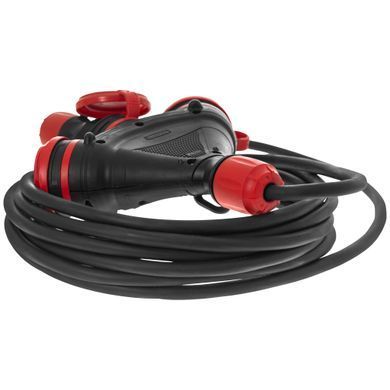 AWTOOLS ПОДОВЖУВАЧ EXTREME 10м 3x2,5мм 3 РОЗЕТКИ IP54 16A/4000W