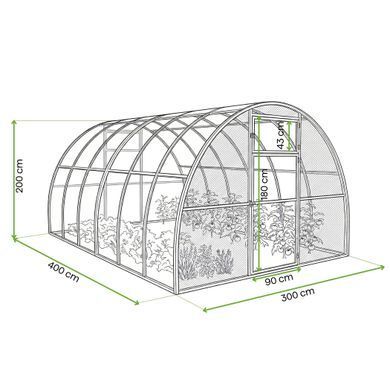 Теплиця для саду полікарбонатна 4 мм CEPRA 3x4 м&nbsp;Cultivo