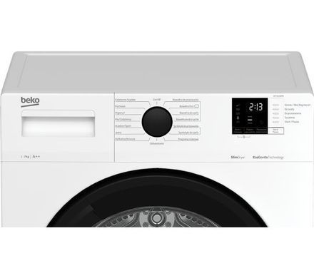 Сушильна машина Beko DF7412WPB - тонка 45,9 см - тепловий насос - 7 кг