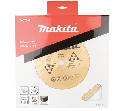 Makita алмазний диск 400x25,4 мм сегмент (сухий/вологий) бетон