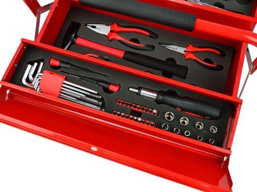 Ящик для инструментов с аксессуарами 64 предмета Geko G10850