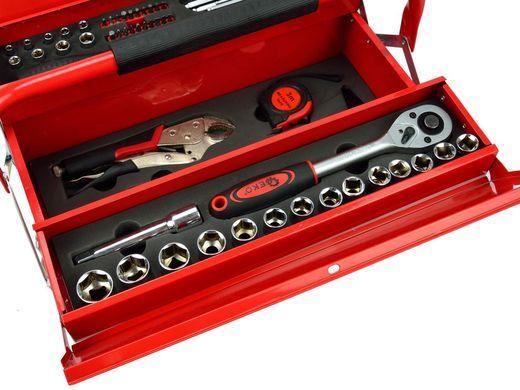 Ящик для инструментов с аксессуарами 64 предмета Geko G10850