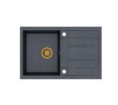 Кухонна мийка Quadron HB8203U8-G1 MORGAN 111 black Diamond- граніт, вбудовується в стільницю, сушарка