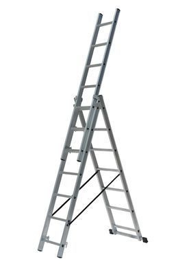 AWTOOLS алюминиевая лестница 3x9 градусов 150 кг