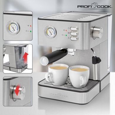 Кавомашина високого тиску еспресо 1,8 л 850 Вт ProfiCook PC-ES 1209