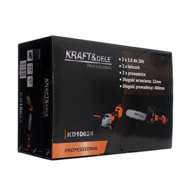 Акумуляторна кутова шліфувальна машина + ланцюгова пила Kraft&Dele KD10624