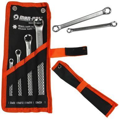 Набір накидних ключів TORX 4 шт 6 - 24 мм Mar-Pol M58164P