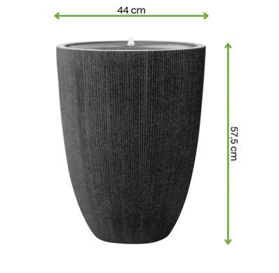 Фонтан садовий LED RIVELLA з підсвічуванням Graphite MoodMe