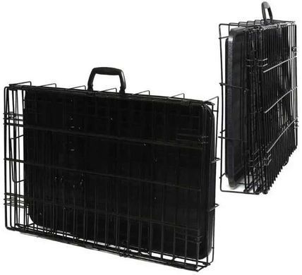 Большая металлическая клетка транспортер для перевозки собак 122x76x83 см