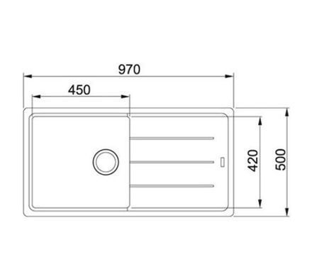 Кухонная мойка Franke Basis BFG 611-97 - оникс