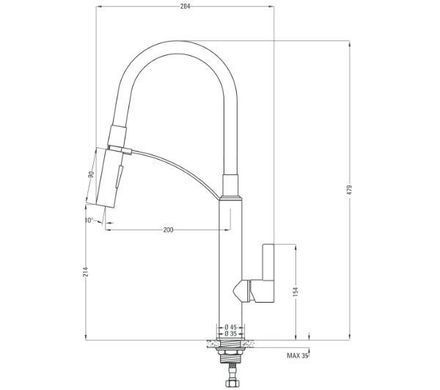 Змішувач Deante Silia BQS 073M &mdash; хром &mdash; латунь