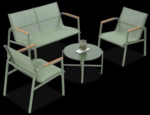 Комплект садових меблів з металу Focus Garden Mango Caffe зелений