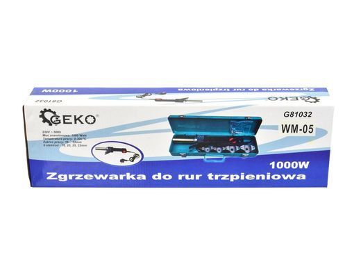 Апарат для штирьового зварювання труб 16-32 мм 1000 Вт Geko G81032