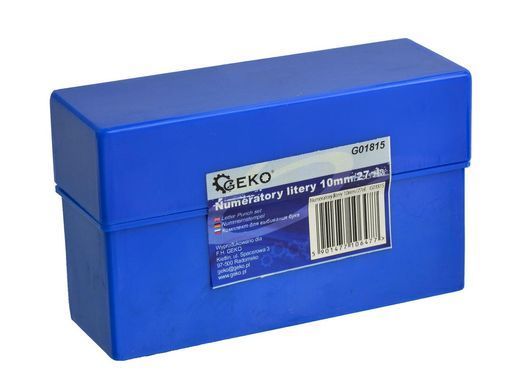 Літерні нумератори 10 мм 27 шт Geko G01815