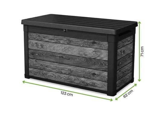 Садовий ящик для зберігання пластиковий 380 л Storm Grey Keter