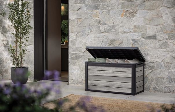 Садовий ящик для зберігання пластиковий 380 л Storm Grey Keter