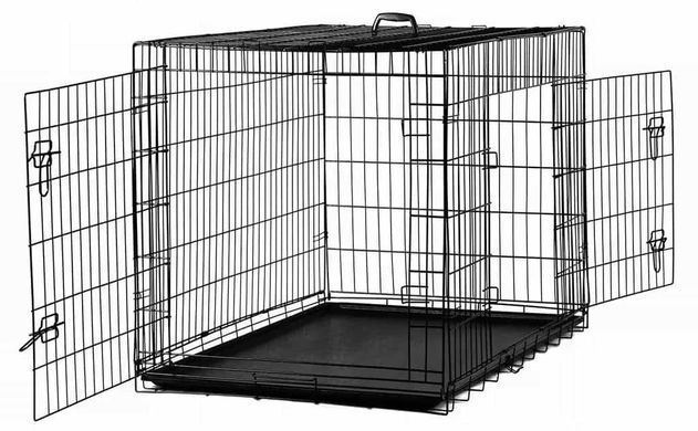 Большая металлическая клетка транспортер для перевозки собак 122x76x83 см