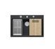 Кухонна мийка Quadron HQM7650U8_BS Marc Workstation чорний металік/сталь