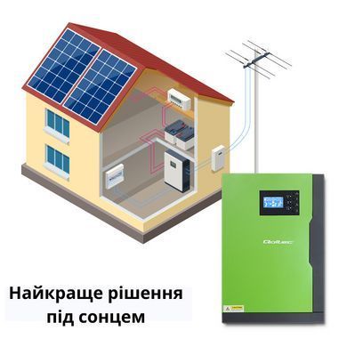 Qoltec Hybrid Solar Inverter Off-Grid 5,5 кВт | 100А | 48 В | MPPT