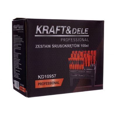 Набор отверток и бит 100 шт. Kraft&Dele KD10957