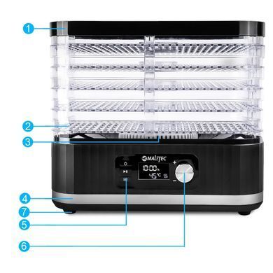Сушилка для грибов, фруктов, овощей, еды 450 Вт Maltec 110251