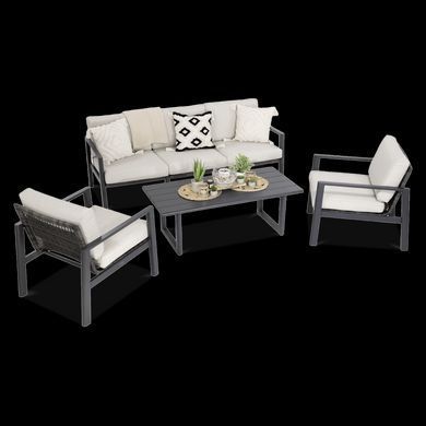 Металеві меблі для тераси Furrore Lotus Caffe Dark Grey