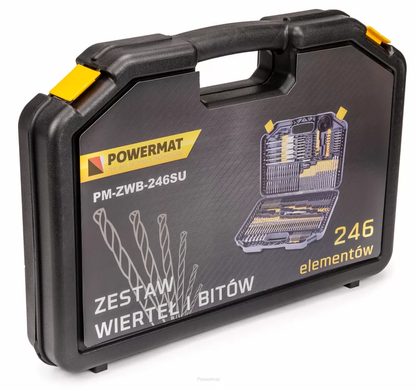 Набір свердл та біт 246 шт PM-ZWB-246SU